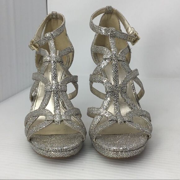 Michael Kors Sandra Glitter Caged Dress Sandals B4 - Picture 3 of 8